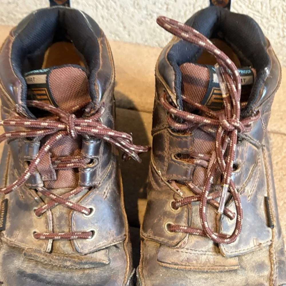 Ariat Terrain H2O Waterproof Hiking Boots Mens 10D Brown Leather Outdoor Trail